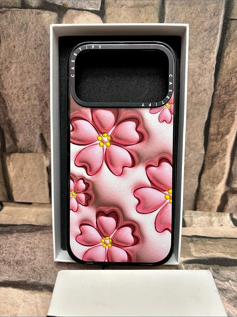 Casetify Floral Pink & Black Phone Case
